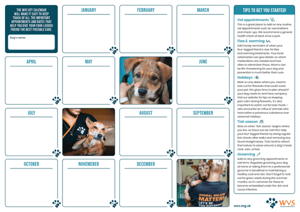 Dog calendar